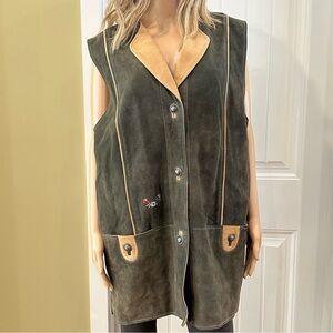 Vintage  Suede Leather Vest Women’s Size 46